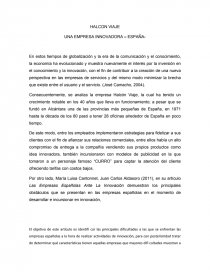 HALCON VIAJE UNA EMPRESA INNOVADORA – ESPAÑA-. Página 1