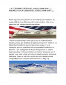 LA CONSTRUCCIÓN DE LA REALIDAD SOCIAL.