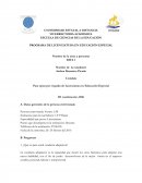 PROGRAMA DE LICENCIATURA EN EDUCACIÓN ESPECIAL.