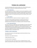 TEORIAS DEL LIDERAZGO. Resumen.