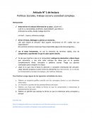 Políticas Sociales, trabajo social y sociedad compleja.