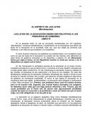 LAS LEYES DE LA EDUCACIÓN DEBEN SER RELATIVAS A LOS PRINCIPIOS DE GOBIERNO