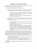Clasificación de los bienes recomendada.