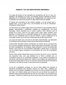 ENSAYO “LEY DE GRAVITACIÓN UNIVERSAL”.