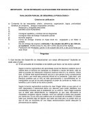 EVALUACIÓN PARCIAL DE DESARROLLO PSICOLÓGICO I.