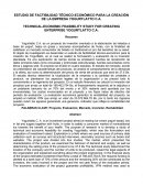 ESTUDIO DE FACTIBILIDAD TÉCNICO-ECONÓMICO PARA LA CREACIÓN DE LA EMPRESA YOGURTLATTO C.A.