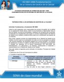 Actividad de Aprendizaje Semana 1 SENA ISO 9001:2008 Fundamentos de un Sistema de Gestión.