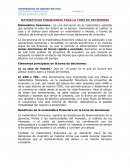 MATEMATICA FINANCIERA PARA LA TOMA DE DECISIONES