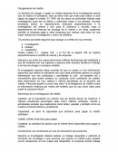 Otorgamiento del credito.