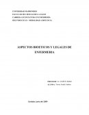 ASPECTOS BIOETICOS Y LEGALES DE ENFERMERIA