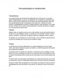 Psicopatologias en adolecentes.