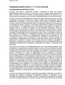 Consideración para 1° y 2° ciclo de egb