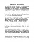LA ESTRUCTURA DE LA FORMACIÓN.