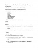 Cuestionario de Clasificacion arancelaria.