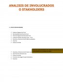 Analisis de involucrados o Stakholders