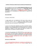 CONTRATO PRIVADO DE PRESTACION DE SERVICIOS PROFESIONALES.