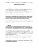 COMPARACIÓN DE MODELOS DE NEGOCIO TRADICIONALES Y BASADOS EN INTERNET.