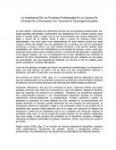 La Importancia De Las Practicas Profesionales En La Carrera De Ciencias De La Educación Con Terminal En Psicología Educativa