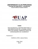 APLICACIÓN DE LA MATRIZ IPER PARA LA IMPLEMENTACIÓN DE LA NORMA OHSAS 18001 EN CENTRAL HIDROELÉCTRICA DE CARHUAQUERO DE CAJAMARCA