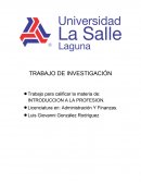 Investigacion de trabajo de finanzas