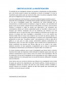 Ensayo de los obstáculos de la investigacion