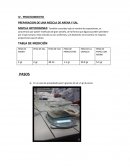 PREPARACION DE UNA MEZCLA DE ARENA Y SAL