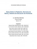 Datos Sobre la Población, Servicios de Salud y Sistema de Educación de Honduras