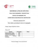 Peso unitario y porcentaje de vacíos en los agregados.