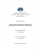 ASPECTOS JURIDICOS FORMALES DE LA DEFENSA PENAL ESTABLECIDOS EN EL CODIGO ORGANICO