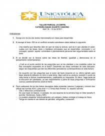 TALLER PARCIAL (II CORTE) CATEDRA ISAIAS DUARTE CANCINO. Página 1