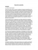 Desarrollo sostenible. RESUMEN