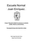 Ensayo “Educación infantil: Un proceso en constante cambio, historia y características.