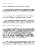 PELCULA TROPA DE ELITE. ANALISIS DE LOS TRES PERSONAJES: CAPITAN NACIMENTO, NETO Y MATIAS.