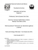 Informe práctica 6 “Extracción con disolvente orgánicos y activos”