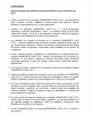 CUESTIONARIO (Informe solicitada está referida a los periodos tributarios enero a diciembre del 2012)