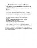 Perfil Profesional de Ingeniería en Mecánica.