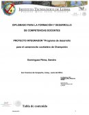 DIPLOMADO PARA LA FORMACIÓN Y DESARROLLO DE COMPETENCIAS DOCENTES