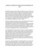 Crisis del Porfiriato.