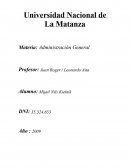 Administración General. TRABAJO PRÁCTICO
