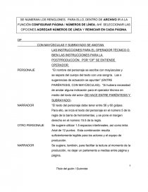 Estructura de un guion radiofonico.. Página 1