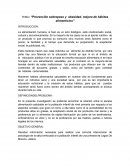 TEMA: “Prevención sobrepeso y obesidad, mejora de hábitos alimenticios”.