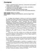 Tema elegido: El diálogo entre profesores y alumnos (según Paulo Freire).