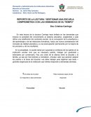 REPORTE DE LA LECTURA “GESTIONAR UNA ESCUELA COMPROMETIDA CON LAS DEMANDAS DE SU TIEMPO”.