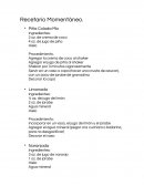 Recetario Momentáneo.