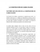 La construcción en climas cálidos