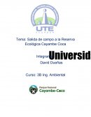 Salida de campo a la Reserva Ecológica Cayambe Coca