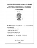COMPOSICIÓN DE PRODUCTOS AGROINDUSTRIALES