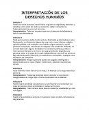 INTERPRETACIÓN DE LOS DERECHOS HUMANOS.