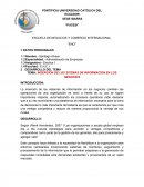 TEMA: INSERCION DE LOS SITEMAS DE INFORMACION EN LOS NEGOCIOS