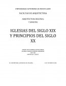 IGLESIAS DEL SIGLO XIX Y PRINCIPIOS DEL SIGLO XX
